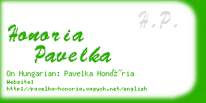 honoria pavelka business card